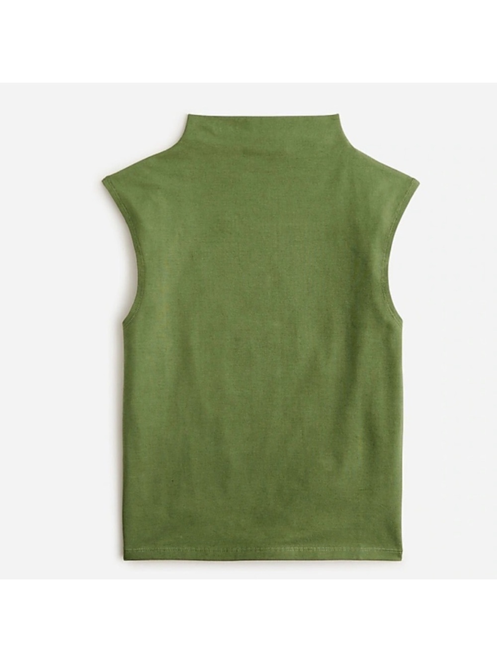 J crew Fitted mockneck tank top in stretch cotton blend